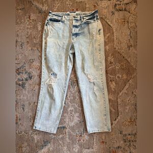 a.n.a High Rise Distressed Light Blue Jeans